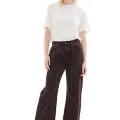 Acne StudiosStriped Jeans - Black/Red Wine