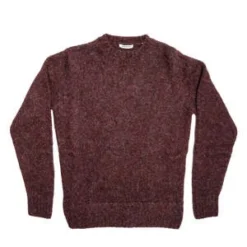 3SixteenAlpaca Crewneck Sweater - Bordeaux