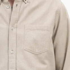 Norse ProjectsAnton Org. Flannel Shirt - Utility Khaki