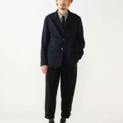 Beams Plus2-pleat Corduroy Trousers - Charcoal