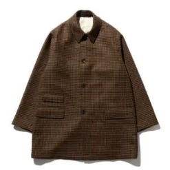 Beams PlusWool Double Twill Half Coat - Brown