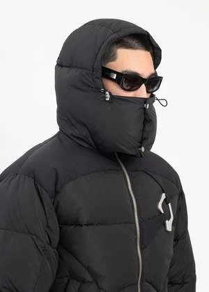 Heliot EmilAbstract Down Puffer - Black - Image 4