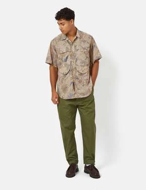 Beams PlusAdventure Shirt II Broad Animal Print - Beige