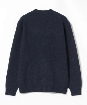 Beams PlusElbow Patch 7G Cardigan - Navy - Image 7