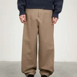 AMOMENTODeep Tuck Trousers - Beige