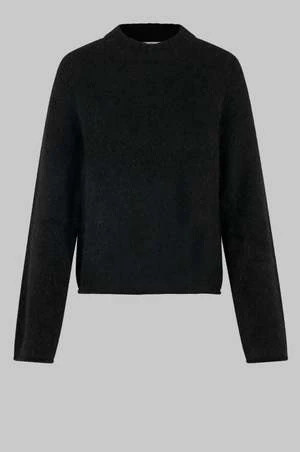 Oval SquareUnisex Oval Square CULT KNIT O NECK Sweater - Black - Image 6