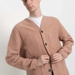 Universal WorksCardigan Wool Fleece - Pink