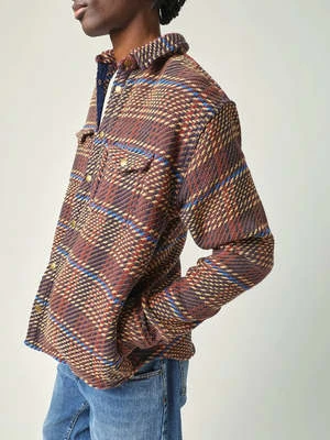 CorridorCoded Plaid Shirt Jacket - Brown - Image 2