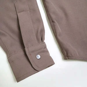 DehenGabardine Wool Drover Shirt - Smoke - Image 4