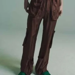 Edward CumingViscose Pocket Collage Trouser - Brown