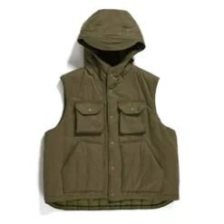 Engineered GarmentsField Vest - Olive PC Coated Cloth