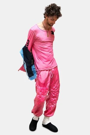 FREECITYFlap/Snap Supply Sergeant Surplus Satin Pant - Pink Plant - Image 2