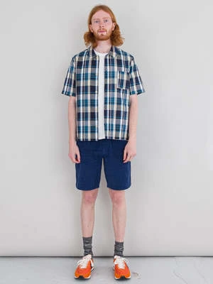 Folk ClothingSeoul Shirt - Yellow/Cyan Check