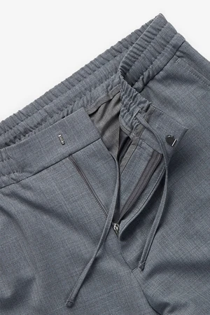 NN07Foss 1228 Trousers - Grey Melange - Image 3