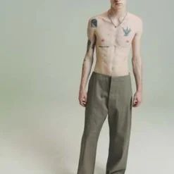 Gabriela Coll GarmentsNO.227 Coated Denim Full Trousers - Brown