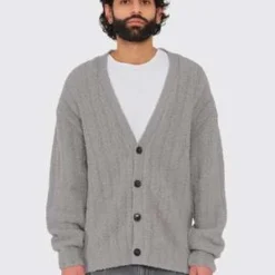 MfpenHouse Cardigan - Curly Grey