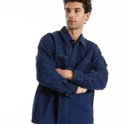 Sage De CretMoleskin Work Shirt - Indigo
