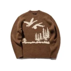 Beams PlusIntarsia Crewneck - Geese
