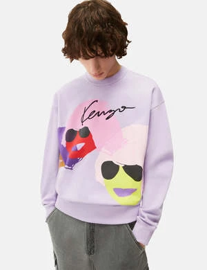 KenzoGraphic Oversized Sweatshirt - Wisteria - Image 2