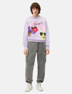 KenzoGraphic Oversized Sweatshirt - Wisteria