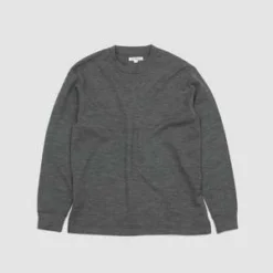 Lady White Co.LS Wool T-Shirt Heather - Grey