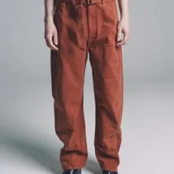 LemaireTwisted Belted Pants - Brick Brown