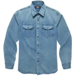 RRLLong-Sleeve Cotton Dockman Workshirt - Faded Indigo