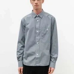 Margaret HowellCompact Cotton Overall Shirt - Dusty Blue