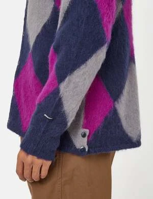 ManastashAberdeen Kurtigan Argyle Cardigan - Navy - Image 4