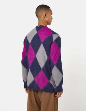 ManastashAberdeen Kurtigan Argyle Cardigan - Navy - Image 3