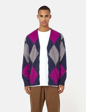 ManastashAberdeen Kurtigan Argyle Cardigan - Navy - Image 5