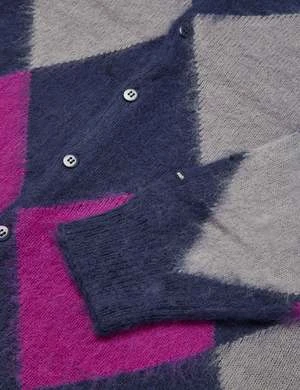 ManastashAberdeen Kurtigan Argyle Cardigan - Navy - Image 9