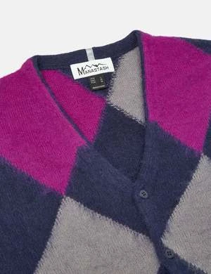 ManastashAberdeen Kurtigan Argyle Cardigan - Navy - Image 8