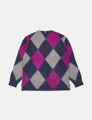 ManastashAberdeen Kurtigan Argyle Cardigan - Navy - Image 10