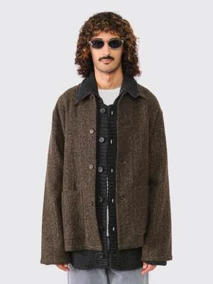 Our LegacyHaven Fuzz Wool Jacket - Black/Moss - Image 2