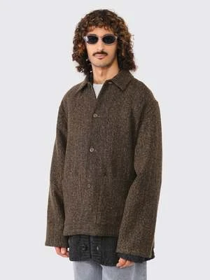 Our LegacyHaven Fuzz Wool Jacket - Black/Moss - Image 3