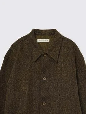 Our LegacyHaven Fuzz Wool Jacket - Black/Moss - Image 7