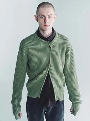 Our LegacyQuotidian Wool Zip Wrap Cardigan - Refined Green - Image 5
