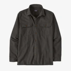 PatagoniaLong-Sleeved Organic Cotton Midweight Fjord Flannel Shirt - Forge Grey