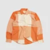 Portuguese FlannelPlacement Shirt - Ecru/Coral