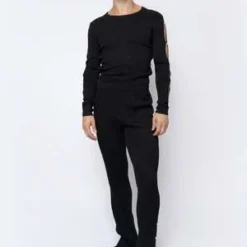 FANGUnisex FANG Ribbed Knit Pearl Pants - Black