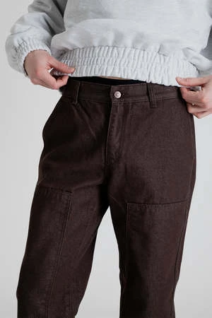 FRIZMWORKSStable Denim Pants - Brown - Image 7