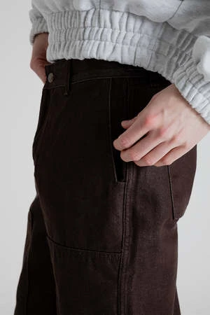 FRIZMWORKSStable Denim Pants - Brown - Image 8