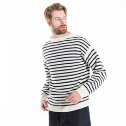 Alex MillStripe Harbor Sweater - Navy Ivory