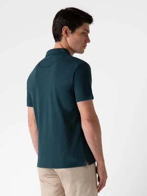 SunspelRiviera Polo Shirt - Peacock - Image 3
