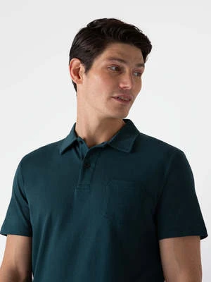 SunspelRiviera Polo Shirt - Peacock - Image 2