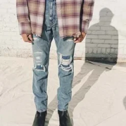 The Letters5 Pocket Grunge Jean - Indigo Used Washed Denim