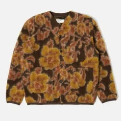Universal WorksFlower Fleece Cardigan - Brown Flower