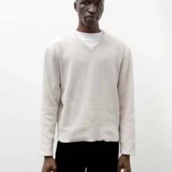 Lady White Co.V-Neck Sweater - Stone