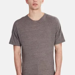 V :: ROOMRaw Crew Jersey Tee - Dark Charcoal